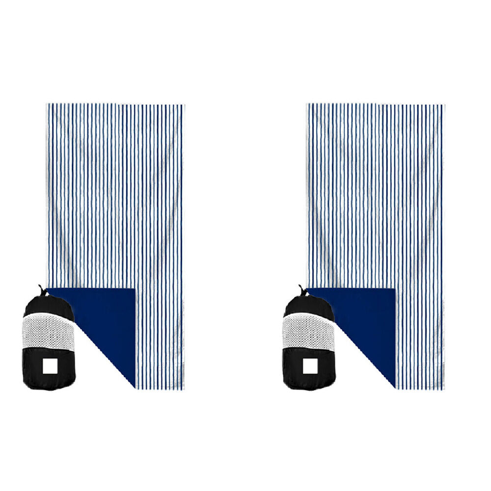 Good Vibes Eco Microfibre Beach Towel Quick Dry Mediterranean 160x90cm (2 Pack)
