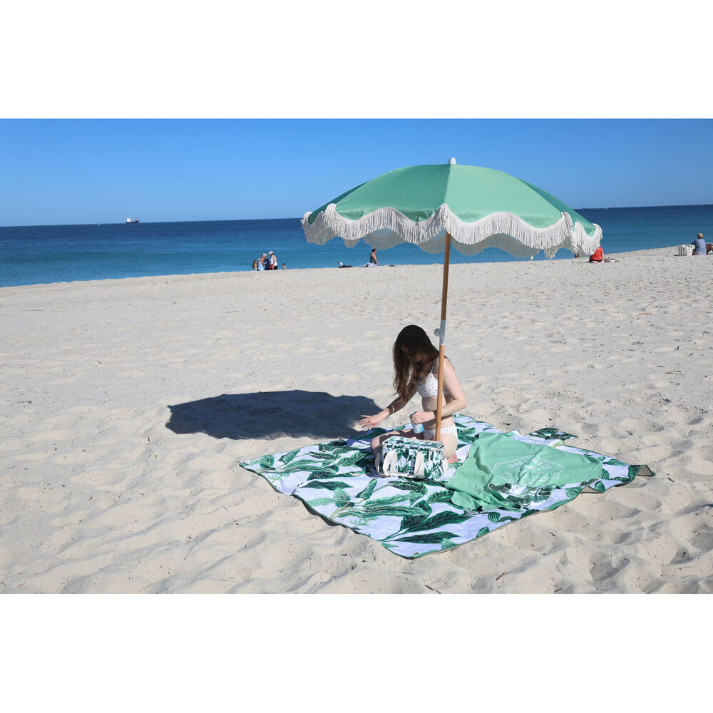 Good Vibes 200x200cm Large Premium Picnic Mat Botanical w/ Carry Bag — image 2