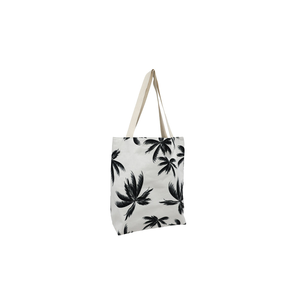 Good Vibes Beach Bag With Inner Pocket Zip Closure Havana Print 50x42x15cm