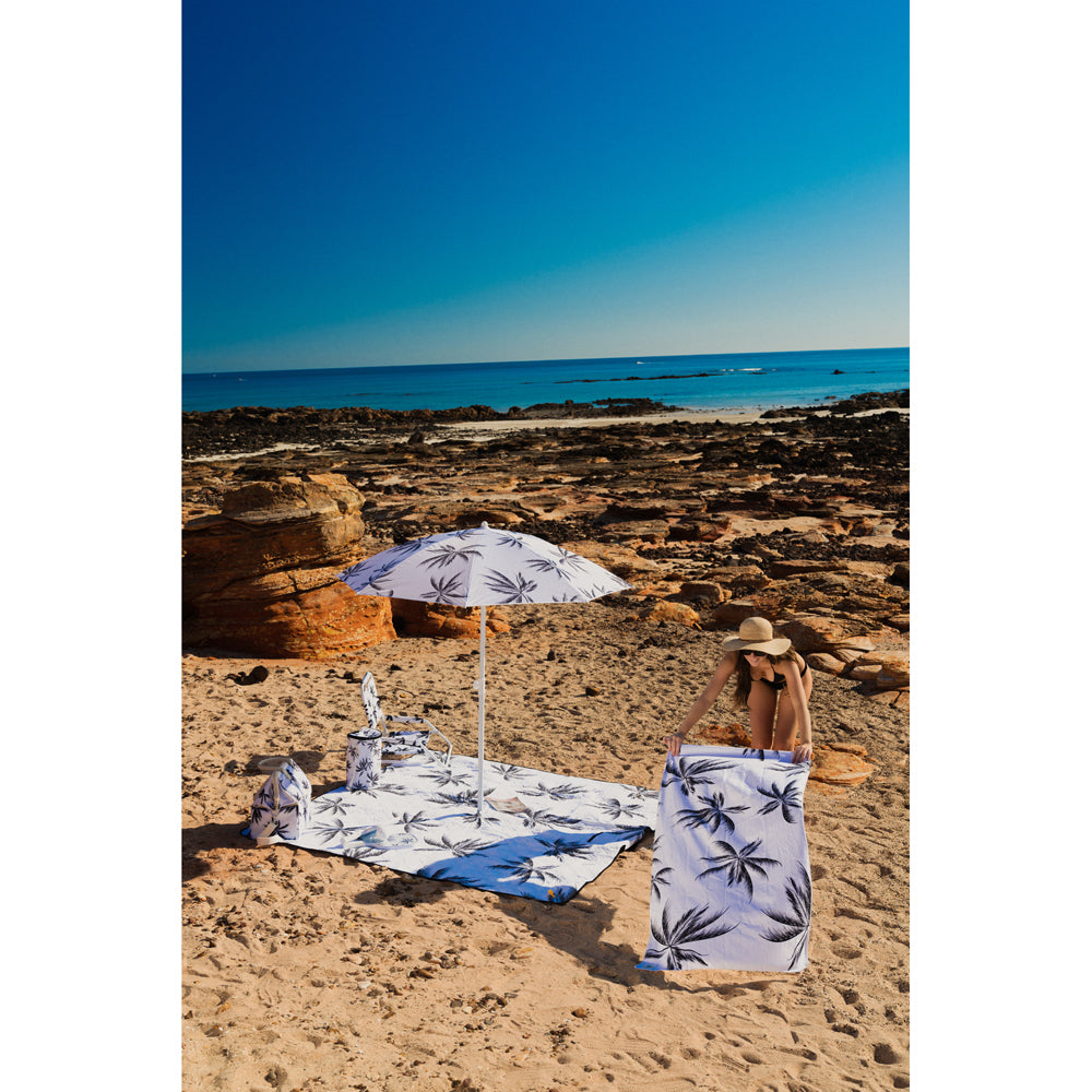 Good Vibes Outdoor Beach Umbrella w/Matchng Carry Bag Havana Print 180x180cm — image 2