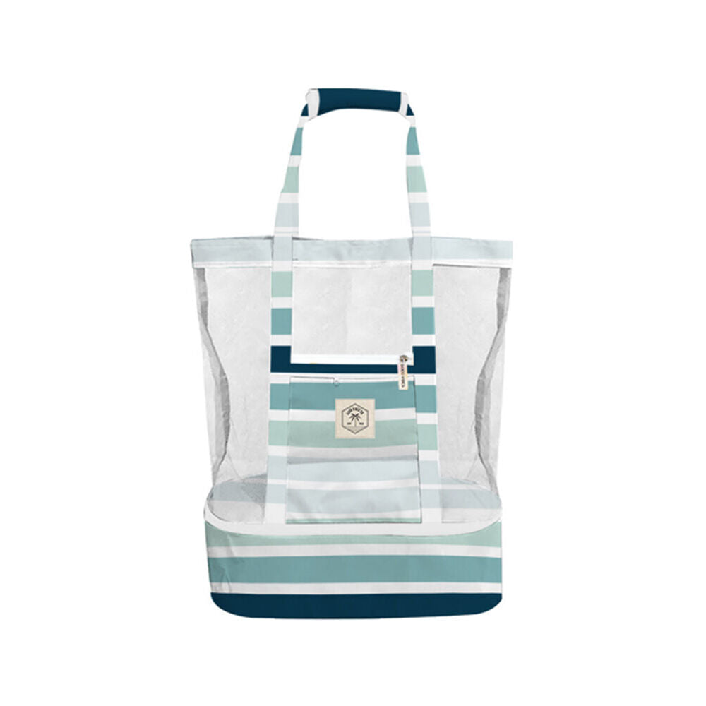 Good Vibes 47x45x20cm 2-in-1 Beach Insulated Cooler Bag Ocean Tide