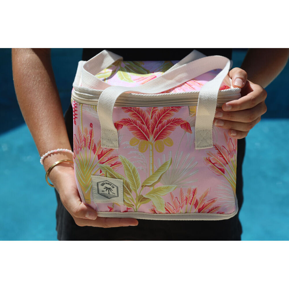 Good Vibes Premium Insulated Lunch Bag Tropicana Print 20x25x20cm (2 Pack) — image 3