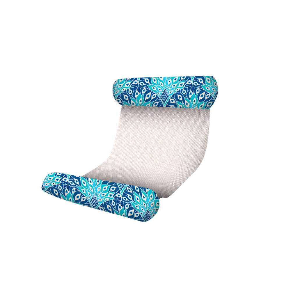 Good Vibes Inflatable Floating Pool/Beach Hammock Peacock Paradise Print 130cm