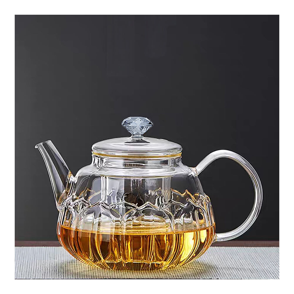 NF Living Glass Teapot with Filter 1000ml Clear Solid — image 2
