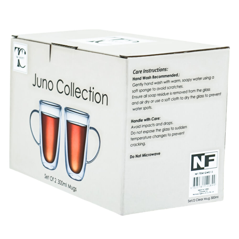 NF Living Serving Clear Mug 300ml Solid Double-Walled (2 Pieces) — image 4