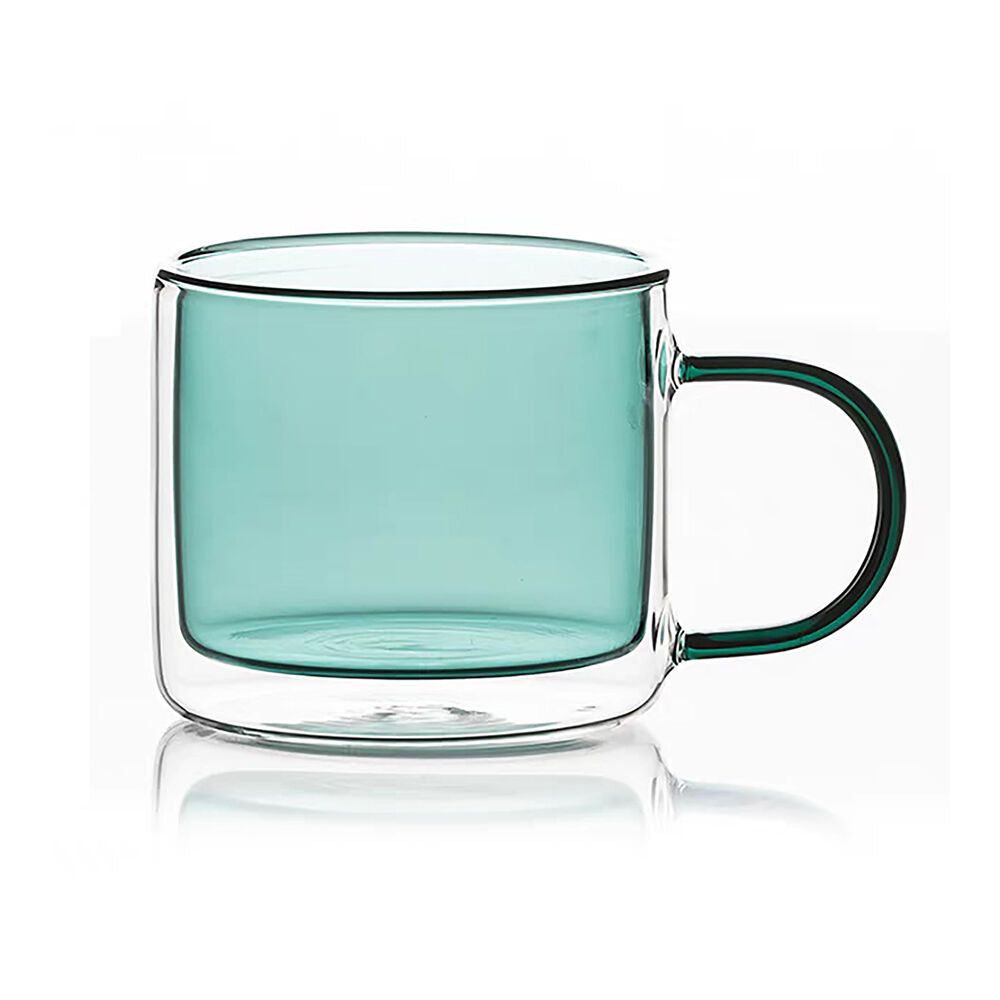 NF Living Serving Hued Cups 250ml Solid Double-Walled Green (2 Pieces) — image 2