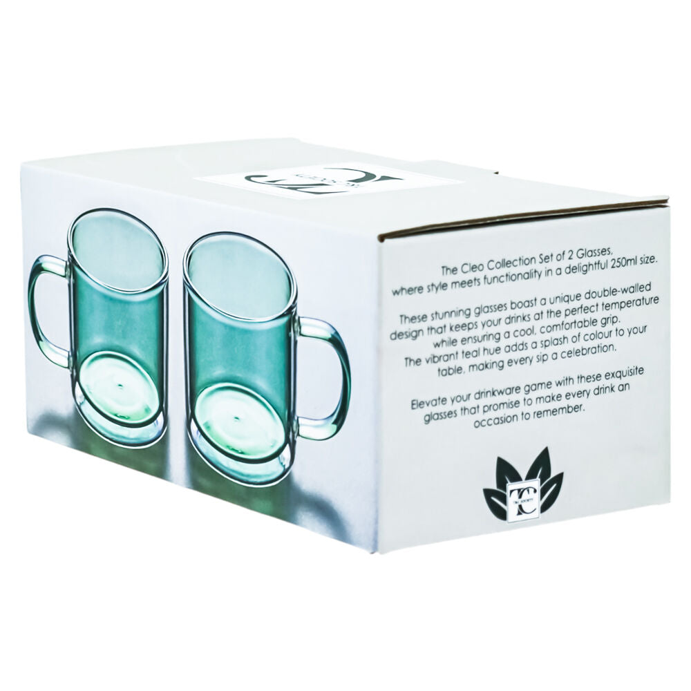NF Living Serving Hued Cups 250ml Solid Double-Walled Green (2 Pieces) — image 6