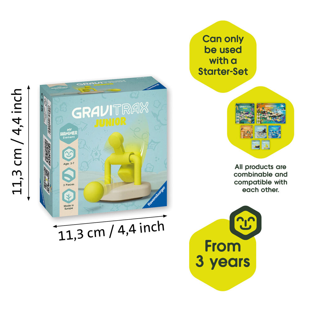 Gravitrax Action Pack Interactive Kids Toy Junior - Element Hammer Marbles 3y+ — image 2