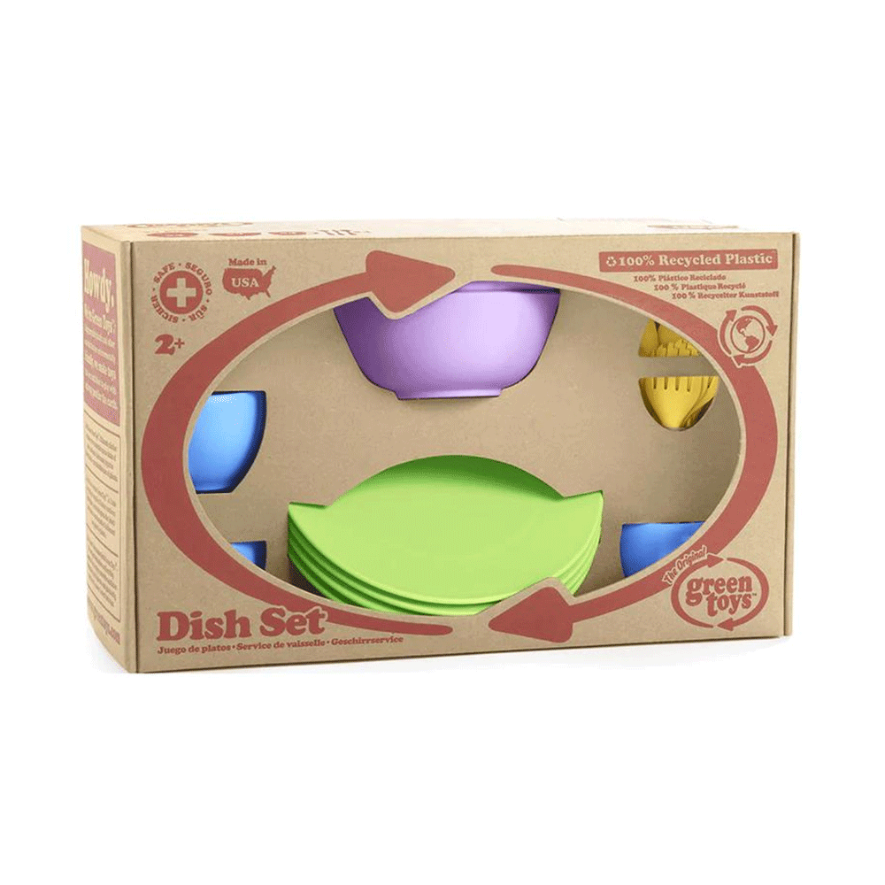 Green Toys Dish Set Kids/Childrens Pretend Imaginative Play Toy Playset 2+ — image 3