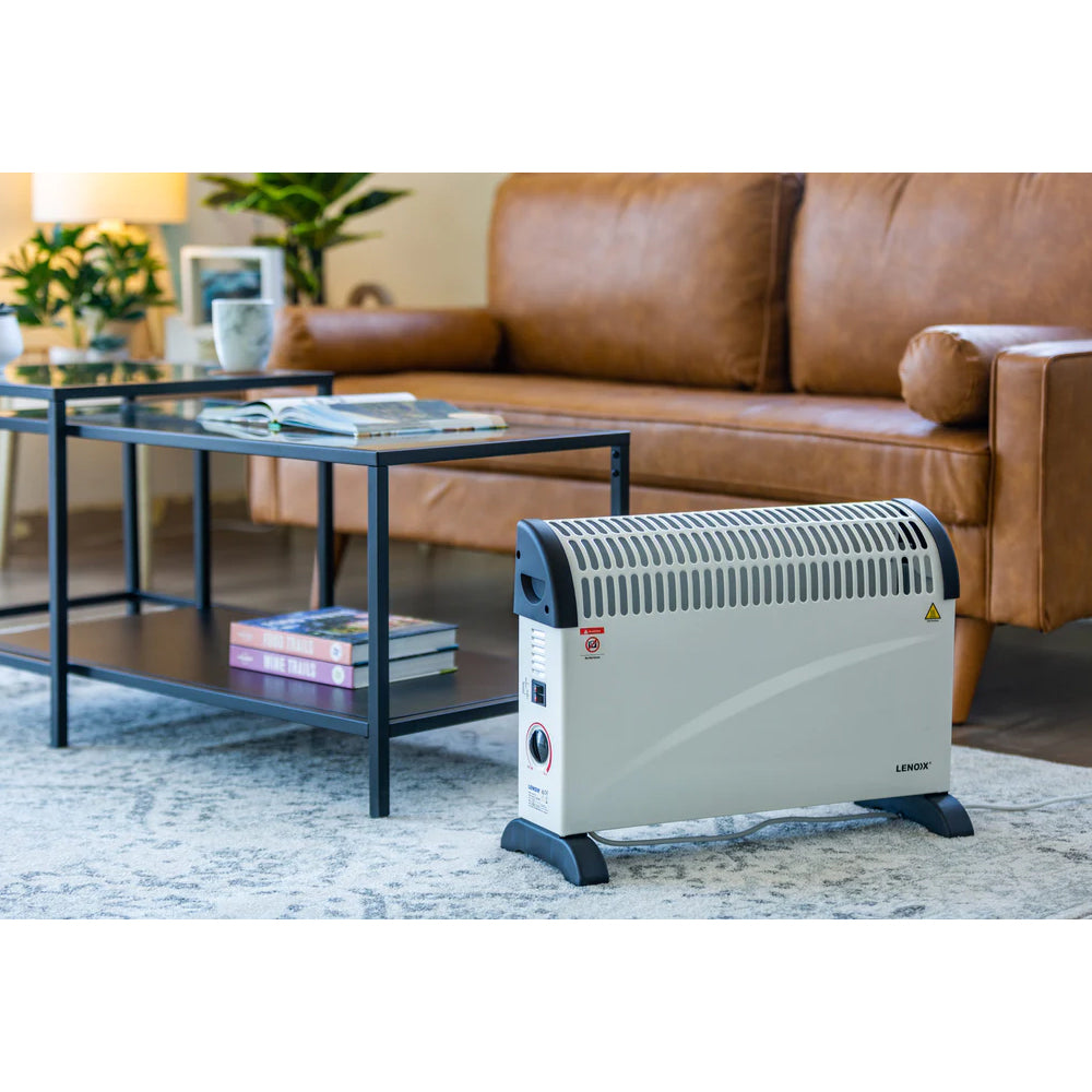 Lenoxx 2000W Convector Heater Small 53x20x39cm Portable/Lightweight White — image 2