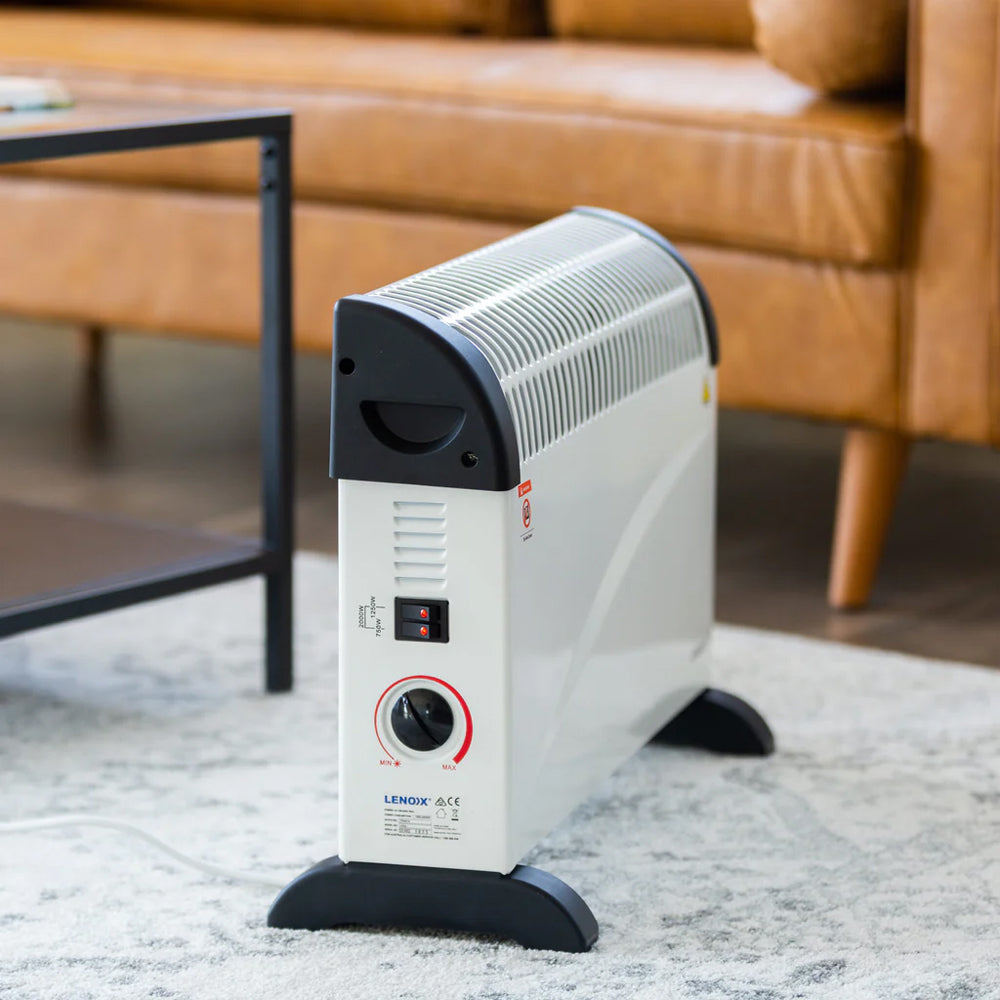 Lenoxx 2000W Convector Heater Small 53x20x39cm Portable/Lightweight White — image 3