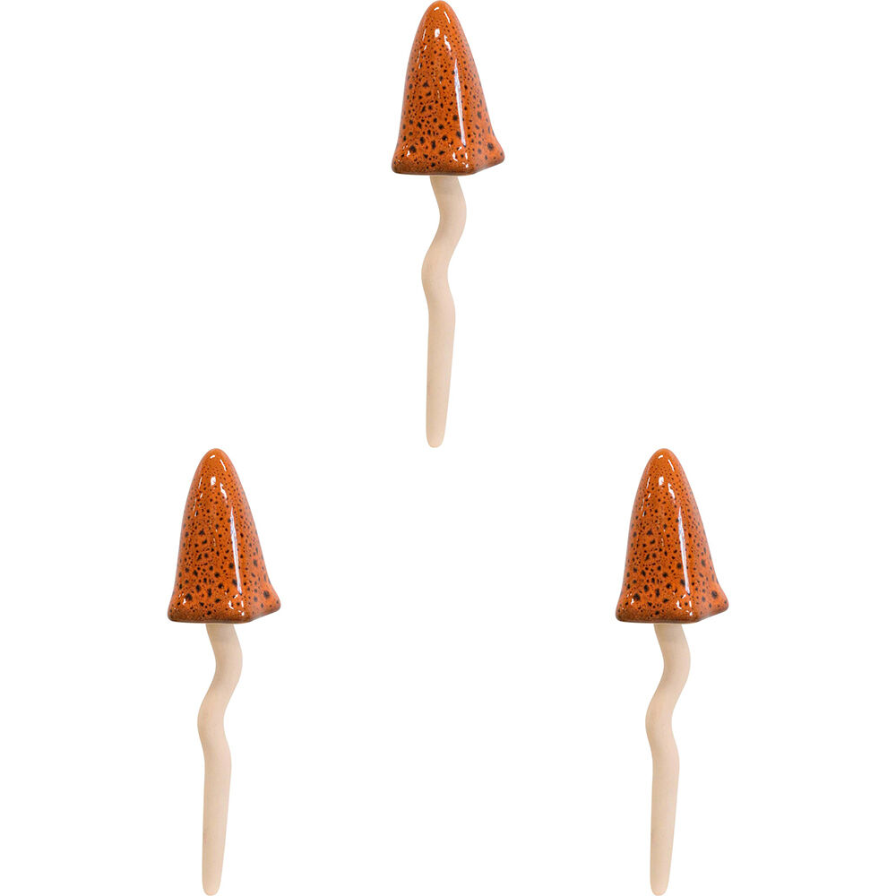 LVD Porcelain Jiggle Mushroom Masala Sculpture Home/Office Decor 23.5cm (3 Pack)