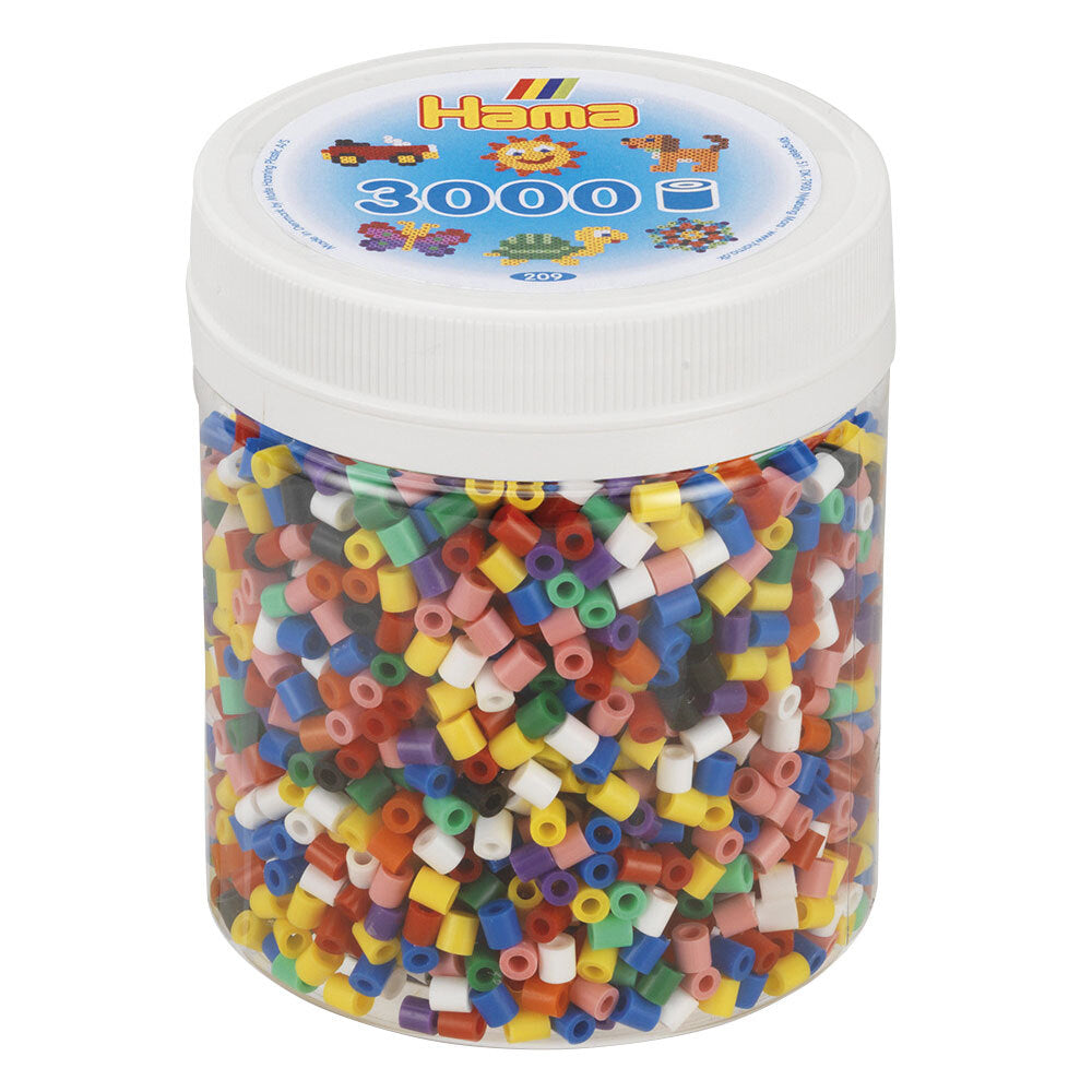Hama Beads Tub Primary Colours Kids/Children Building Activity Toy 5y (3000 Pieces)