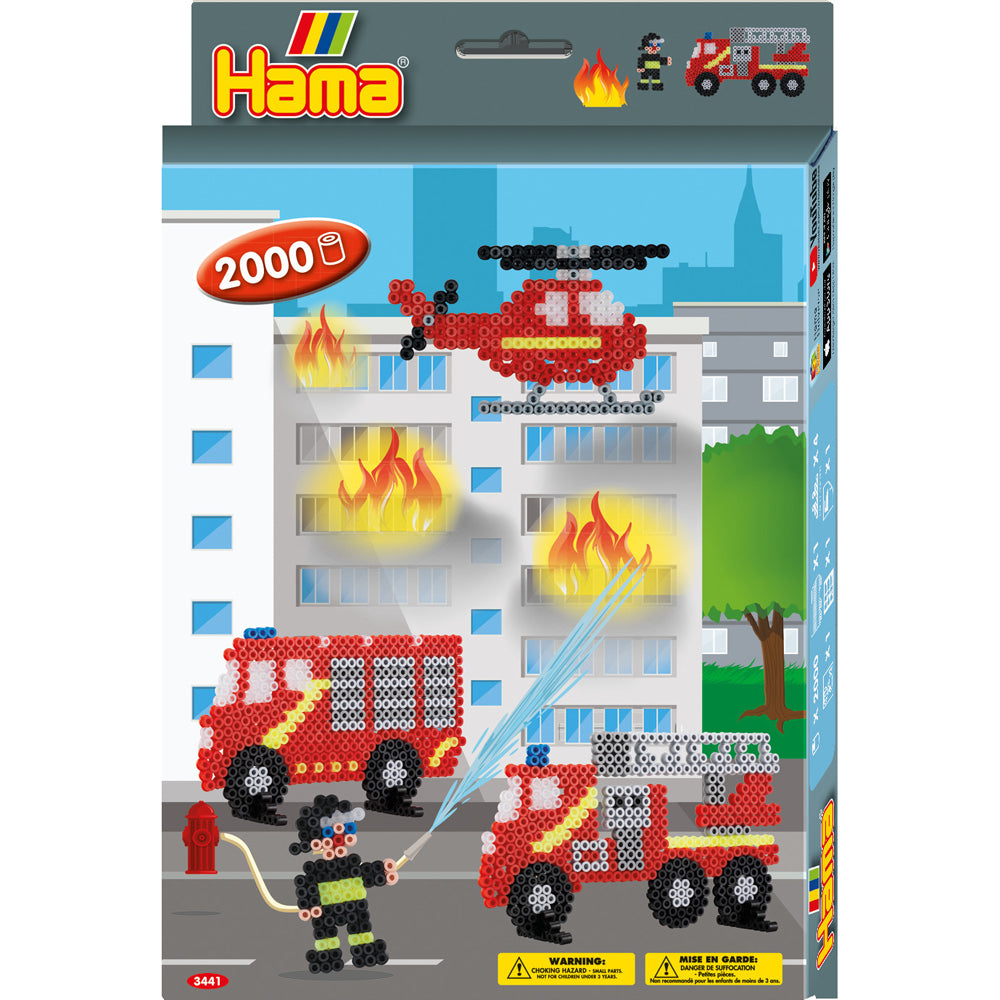 Hama Fighters Beads Small Kids Building Fun Toy Fire Boxed Gift Set 5+ (2000 Pieces)