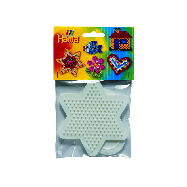 Hama Small Heart & Star Pegboard Set For Beads Building Play Toy Kids 5y+ (2 Pieces)