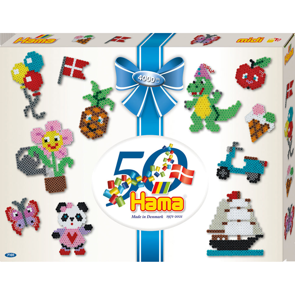 Hama 4000 Hama Assorted Beads w/ 2 Large Boards 50th Anniversary Edition Kids 5y+