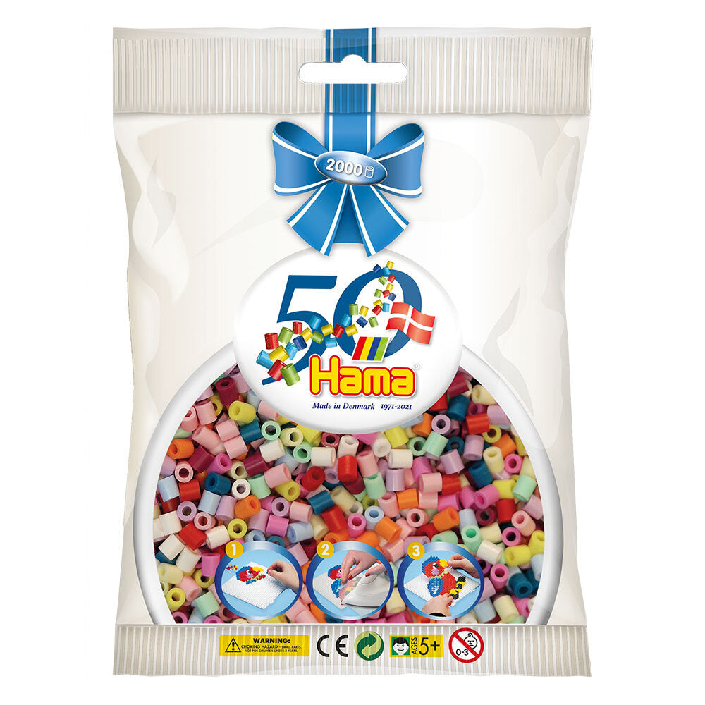 Hama Assorted Beads 50th Anniversary Edition Kids Building Fun Toy 5+ (2000 Pieces)