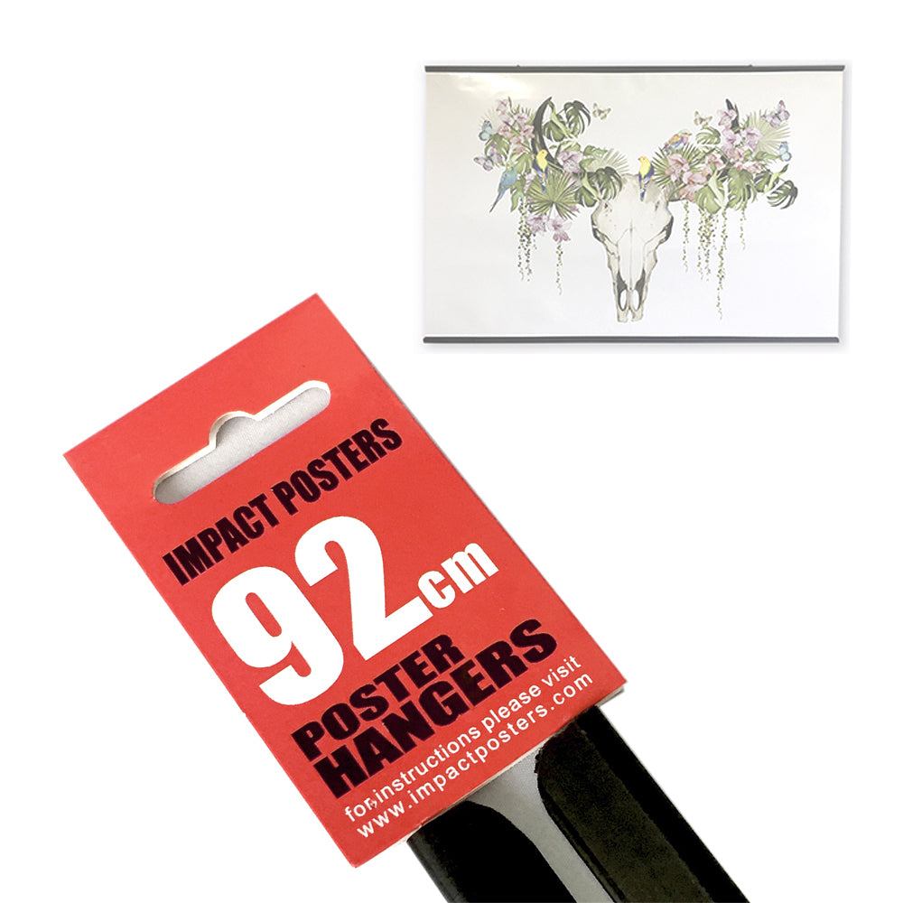 Frames & Hangers Wall Art Magnetic Sleek Poster Hanger Pair Home Decor — 92cm
