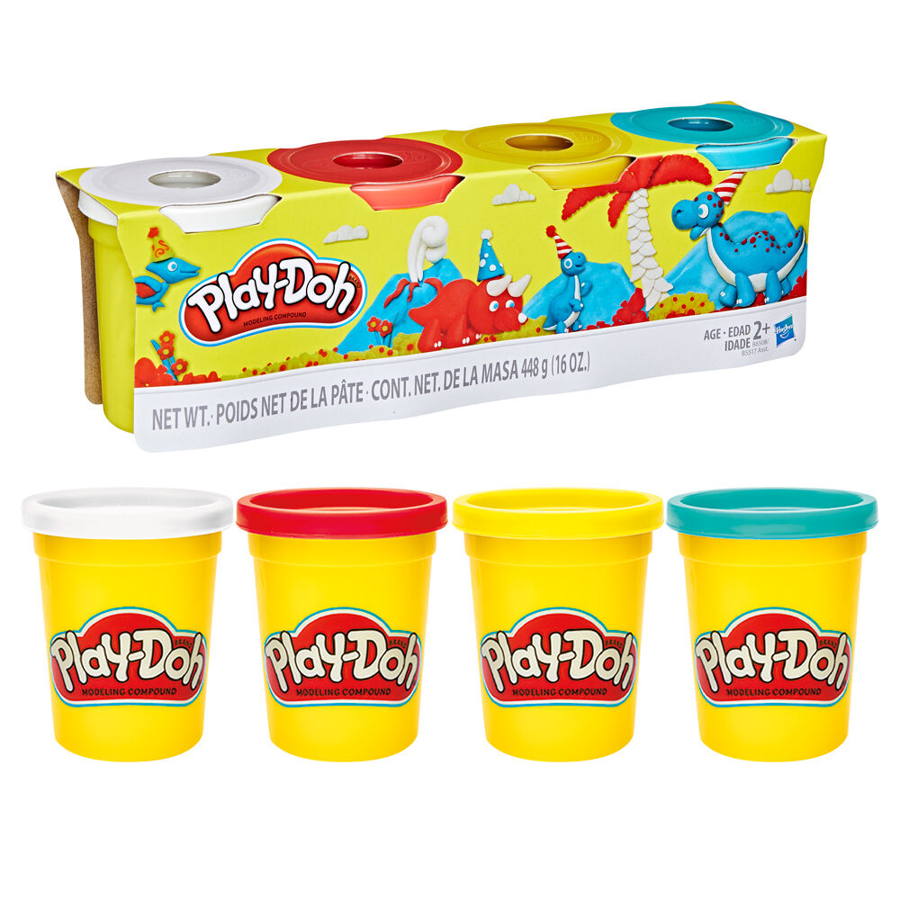 Hasbro Play-Doh Crafting Classic Children's Modelling Set 24M+ Assorted (4 Pieces)