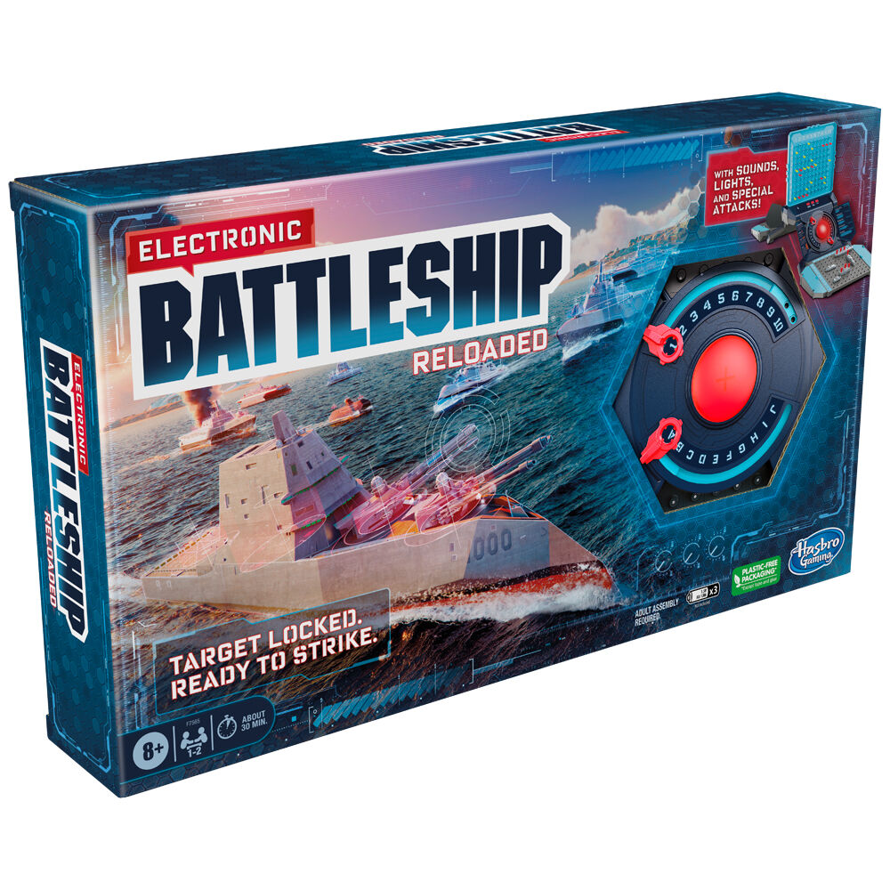 Hasbro 8+ Battleship Electronic Strategic 2 Player Board Game