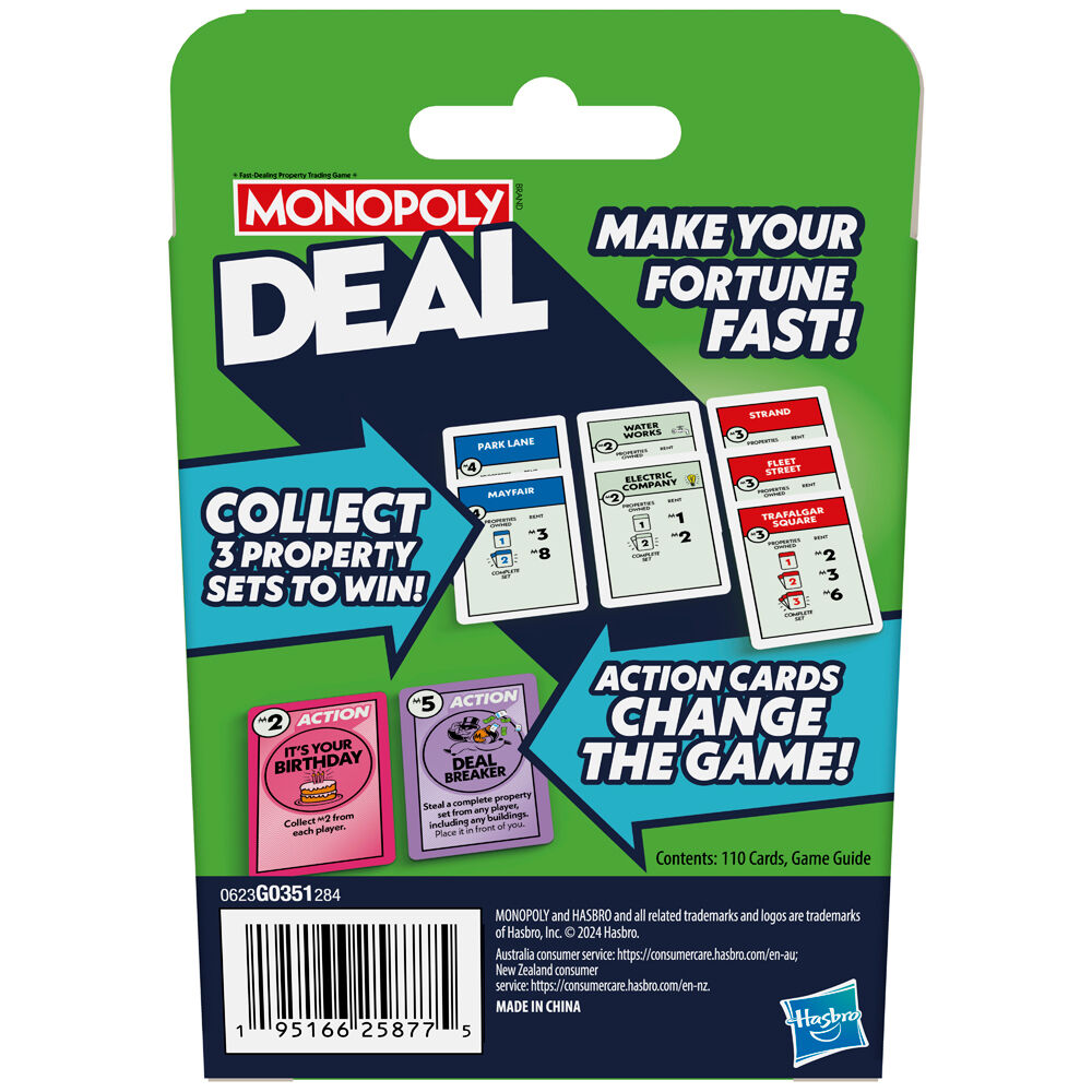 Hasbro 8Y+ Quick Playing Monopoly Deal Family and Friends Card Game — image 2