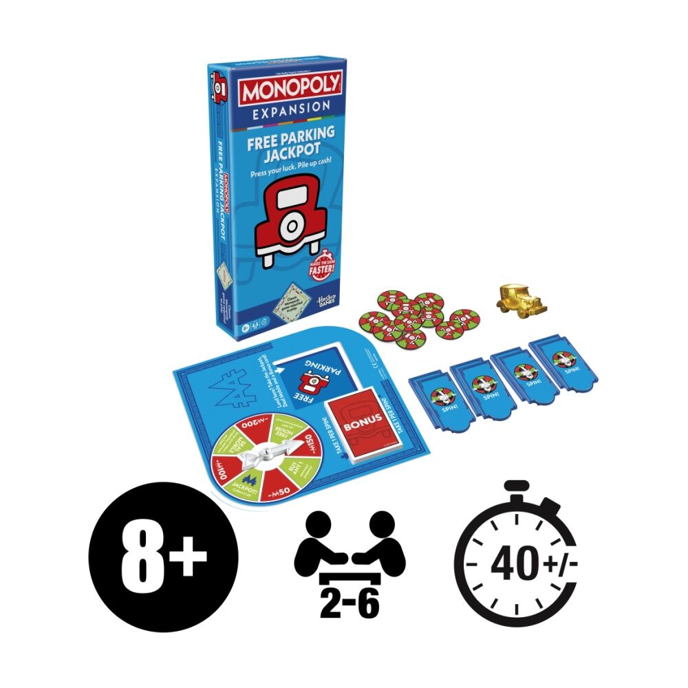 Monopoly Game Free Parking Jackpot Expansion Pack Compatible w/ Classic Edition — image 3