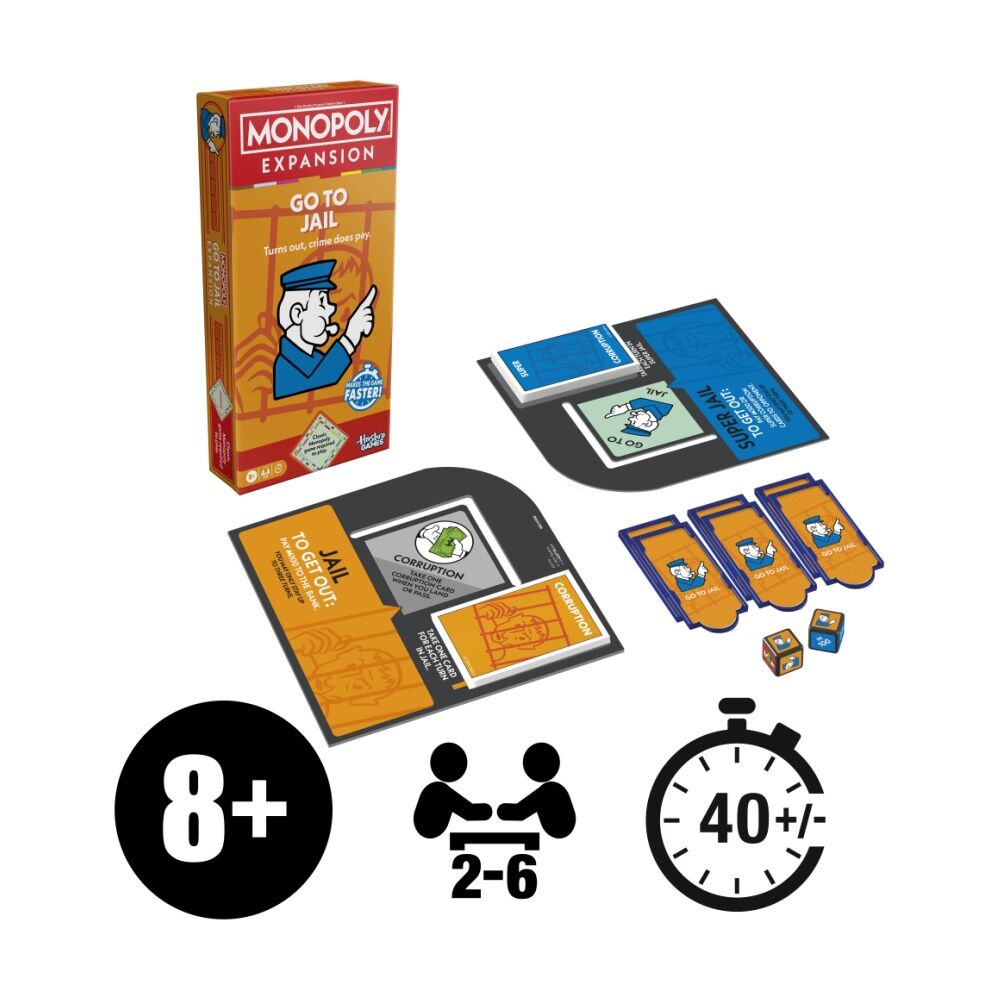 Monopoly Game Go To Jail Expansion Pack Compatible w/ Classic — image 3