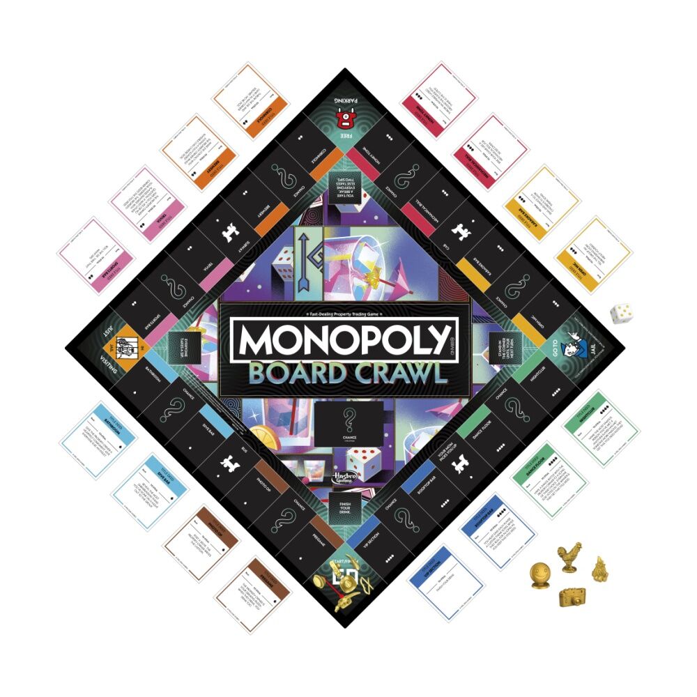 Monopoly Tabletop Game Adults Only Party Drinking Board Crawl Edition 21y+