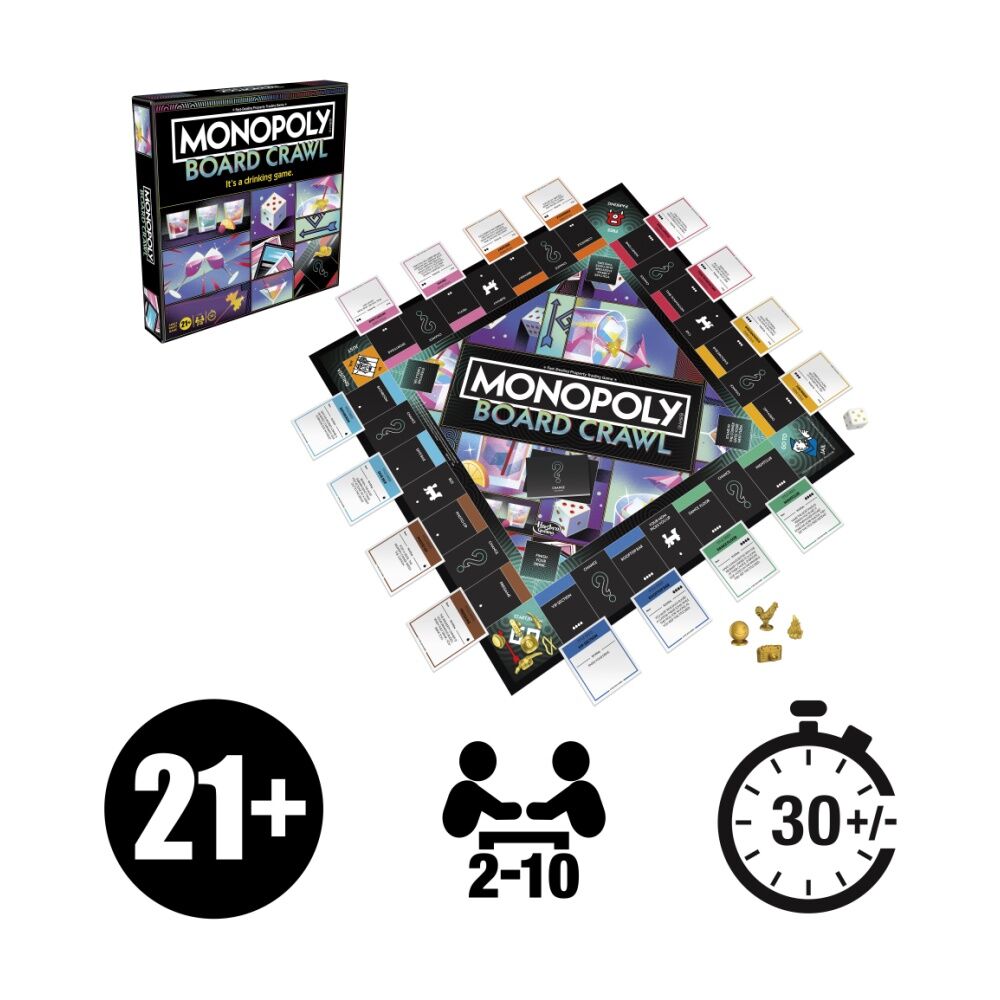 Monopoly Tabletop Game Adults Only Party Drinking Board Crawl Edition 21y+ — image 2
