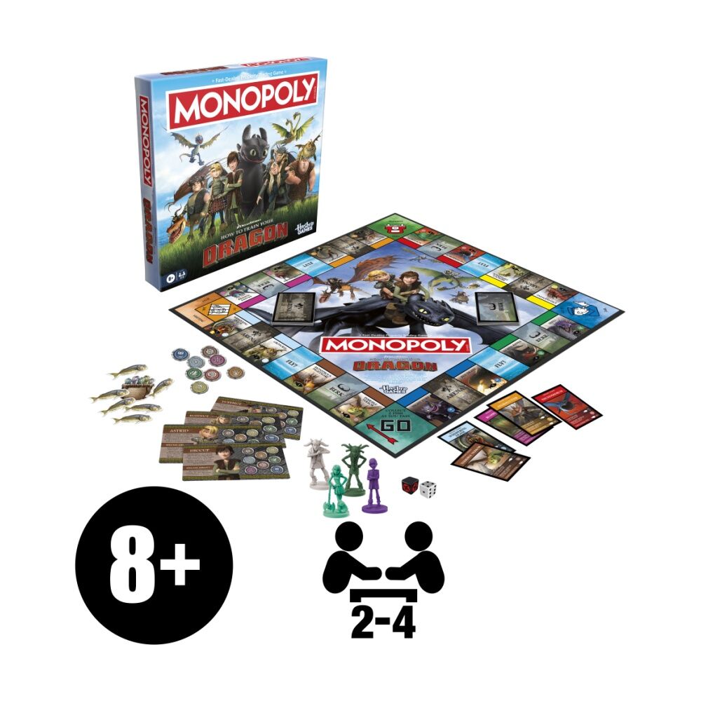 Monopoly Board Game Family/Kids How To Train Your Dragon Edition 8y+ — image 3