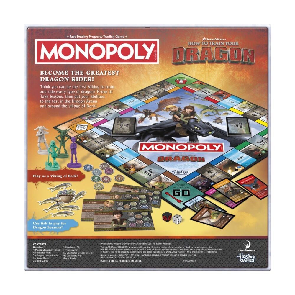 Monopoly Board Game Family/Kids How To Train Your Dragon Edition 8y+ — image 6