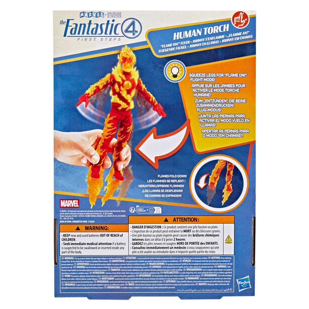 Hasbro Fantastic 4 Human Torch Hero Figure Action Play Toy Kids 4y+ — image 2