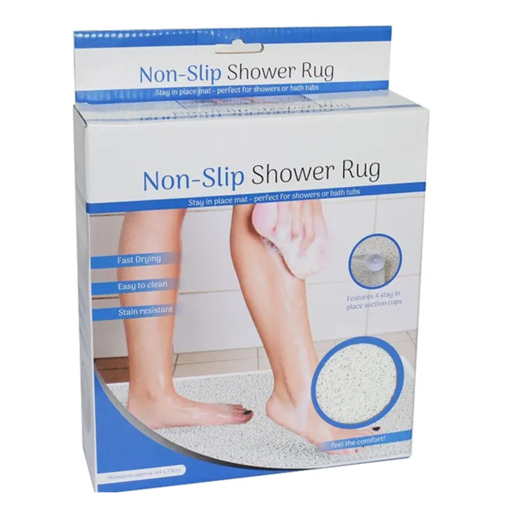 Generic Bath Shower Rug 44x73cm Non-Slip/Fast Drying/Stain Resistant with Suction Cup