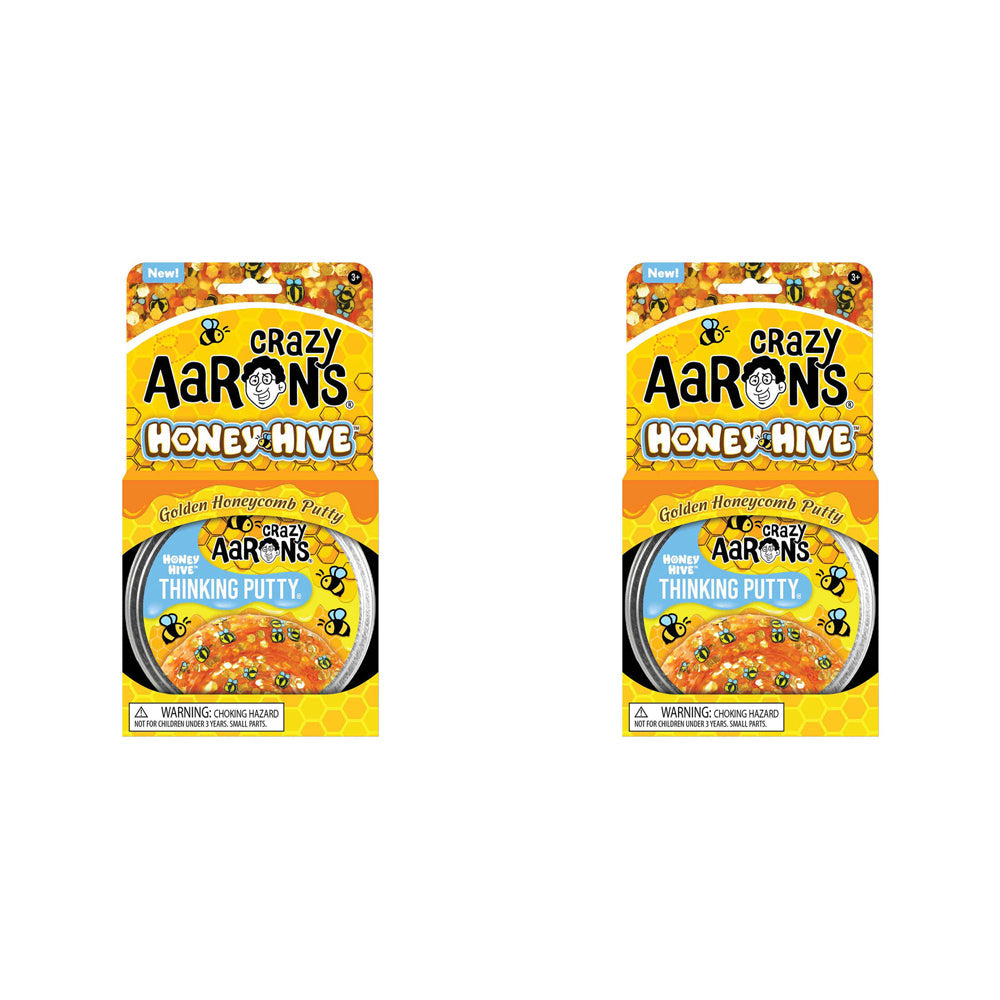 Crazy Aarons Thinking Putty Honey Hive Trendsetters Kids Play Toy 10cm 3y+ (2 Pack)
