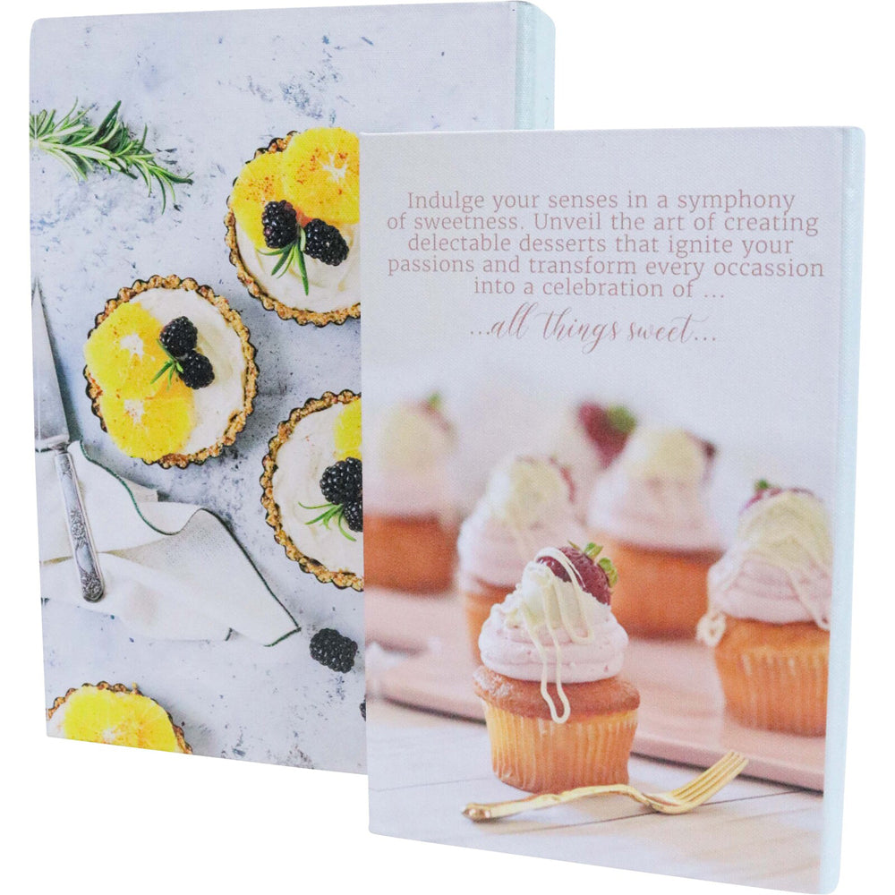 LVD Desserts MDF/Canvas Book Box Home Living Room Decor Set 24cm/29cm (2 Pieces) — image 2
