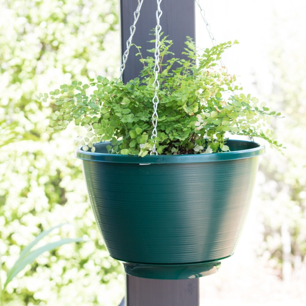 Homeleisure Reko Home/Garden Flower/Plant Plastic Hanging Basket 25cm Green — image 2