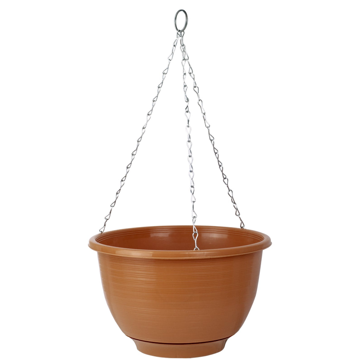 Homeleisure Reko Outdoor Flower/Plant Plastic Hanging Basket 25cm Terracotta