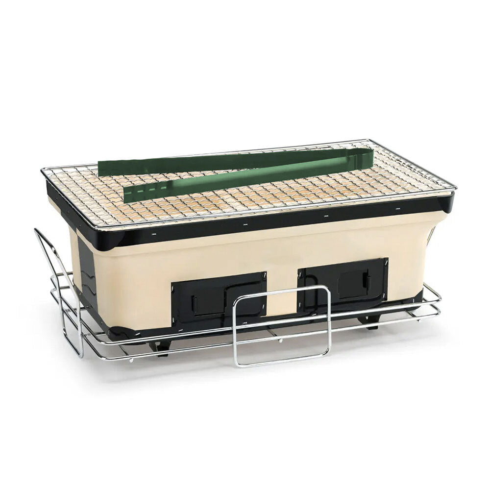 Healthy Choice 40.5cm Clay Firebox Hibachi Tabletop Dual Charcoal Grill/Mini BBQ — image 2