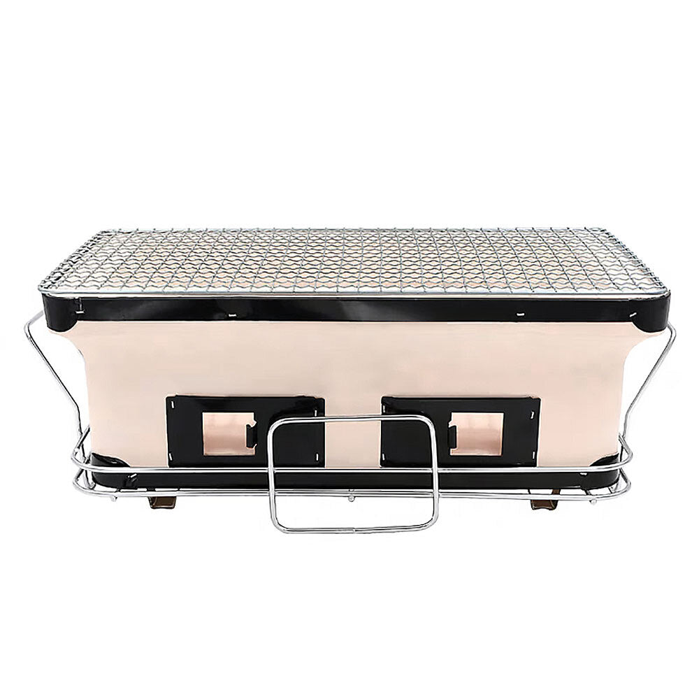 Healthy Choice 40.5cm Clay Firebox Hibachi Tabletop Dual Charcoal Grill/Mini BBQ — image 5