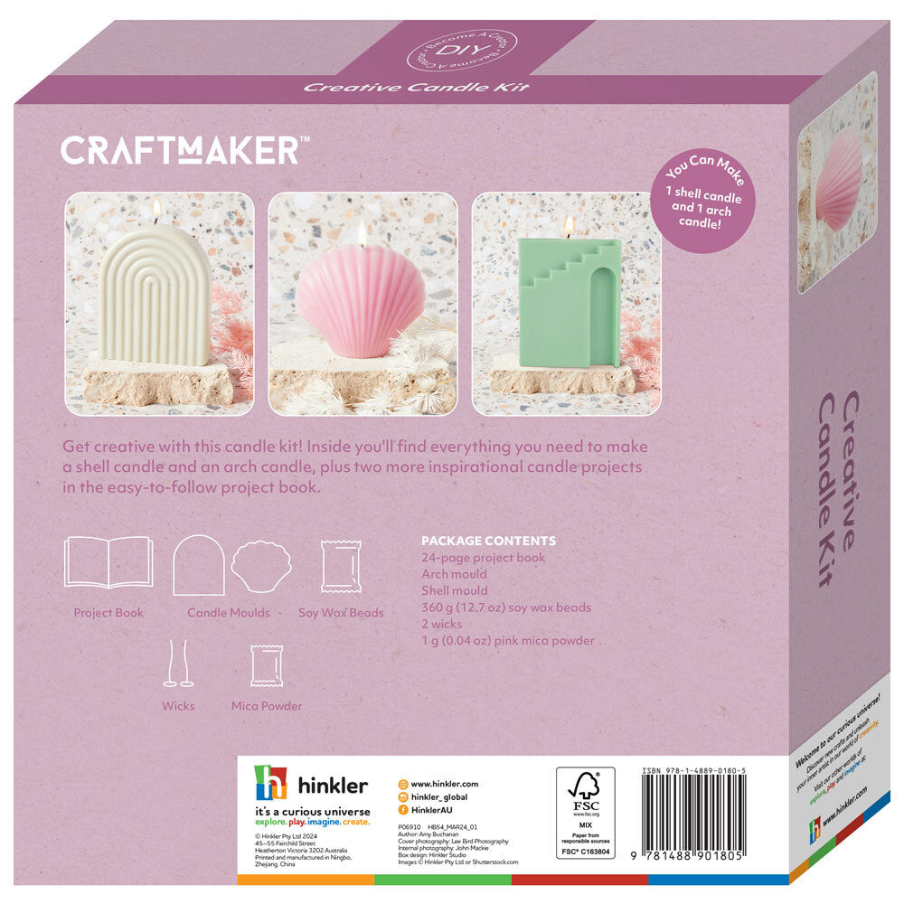 Craft Maker Creative Arch and Shell Shaped Candles Making Activity Kit (2 Pack) — image 4