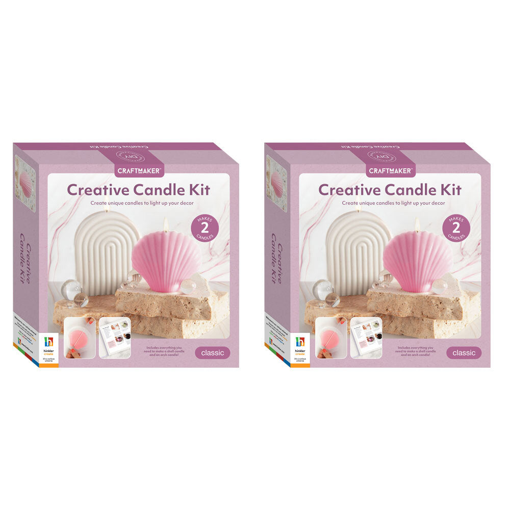 Craft Maker Creative Arch and Shell Shaped Candles Making Activity Kit (2 Pack)