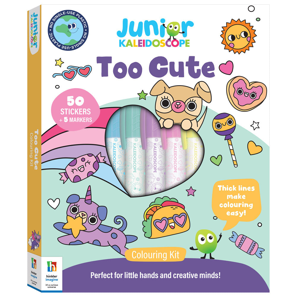 Kaleidoscope Junior Kaleidoscope Kids/Children 26x23cm Colouring Book Kit Too Cute 3y+