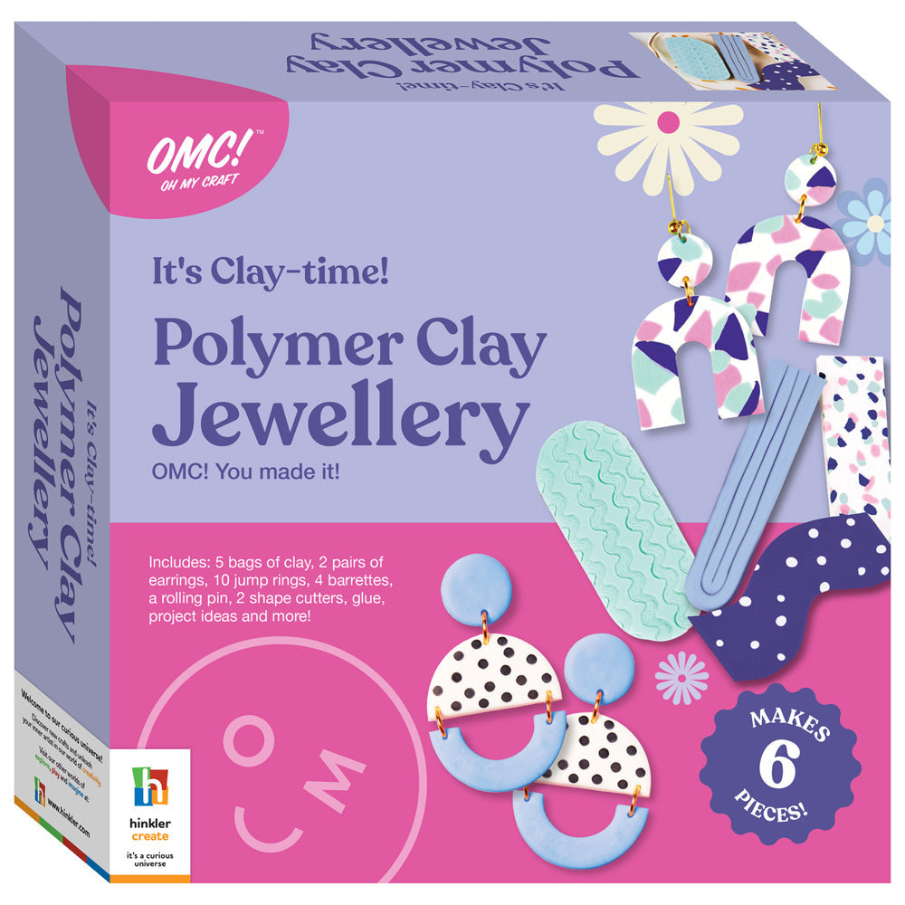 Omc! OH MY Craft Polymer Clay Jewellery 22x22cm Teen DIY Craft Kit 14y+
