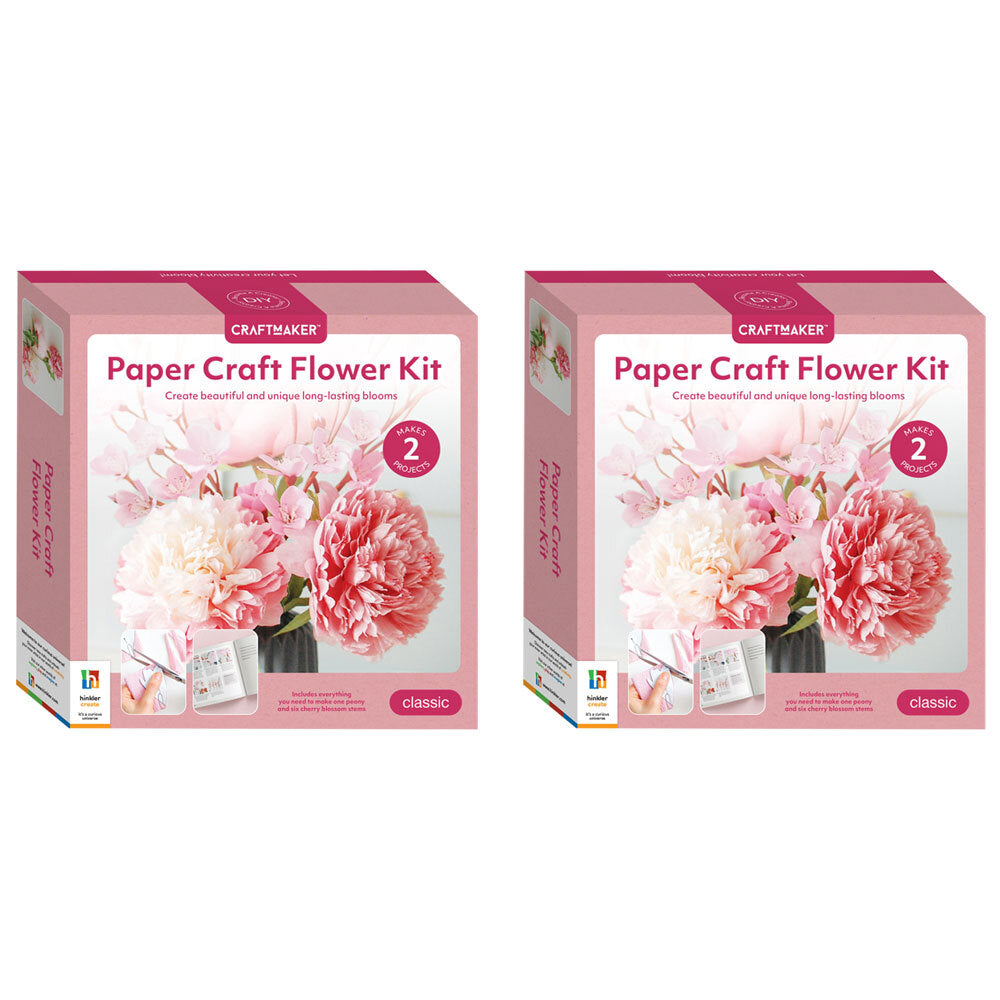 Craft Maker Paper Flowers Specialised Scrapbooking Crafting Kit Box Set (2 Pack)
