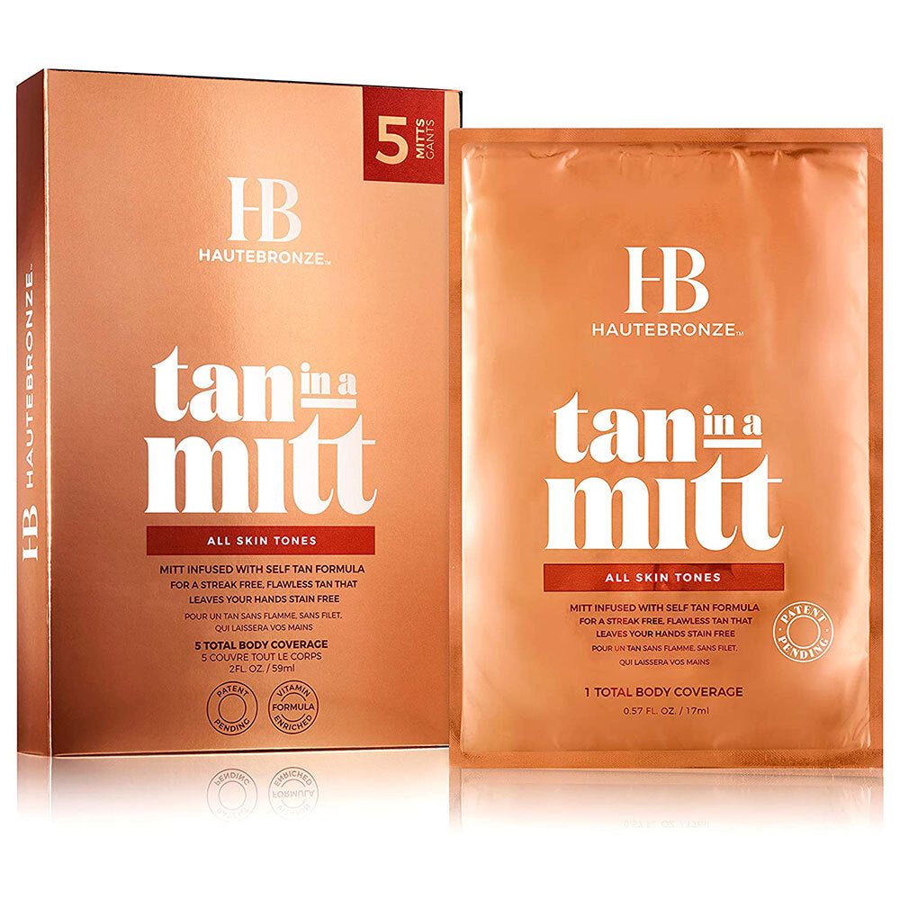 Hautebronze Haute Bronze 59ml Tan-in-a-Mitt Self-Tan Face/Body Tanning All Skin Tones (5 Pieces)