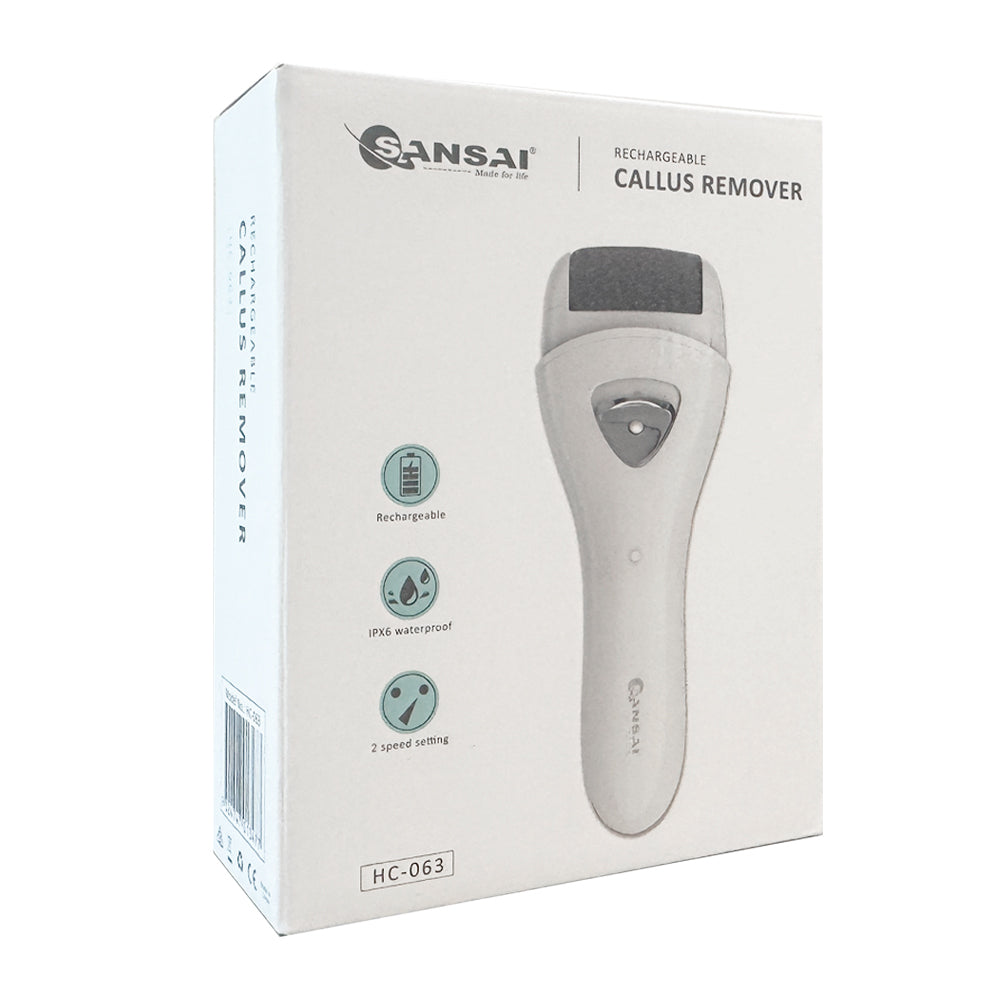 Sansai Rechargeable Wireless Foot Scrubber Callus Remover With 3 Roller Heads — image 2