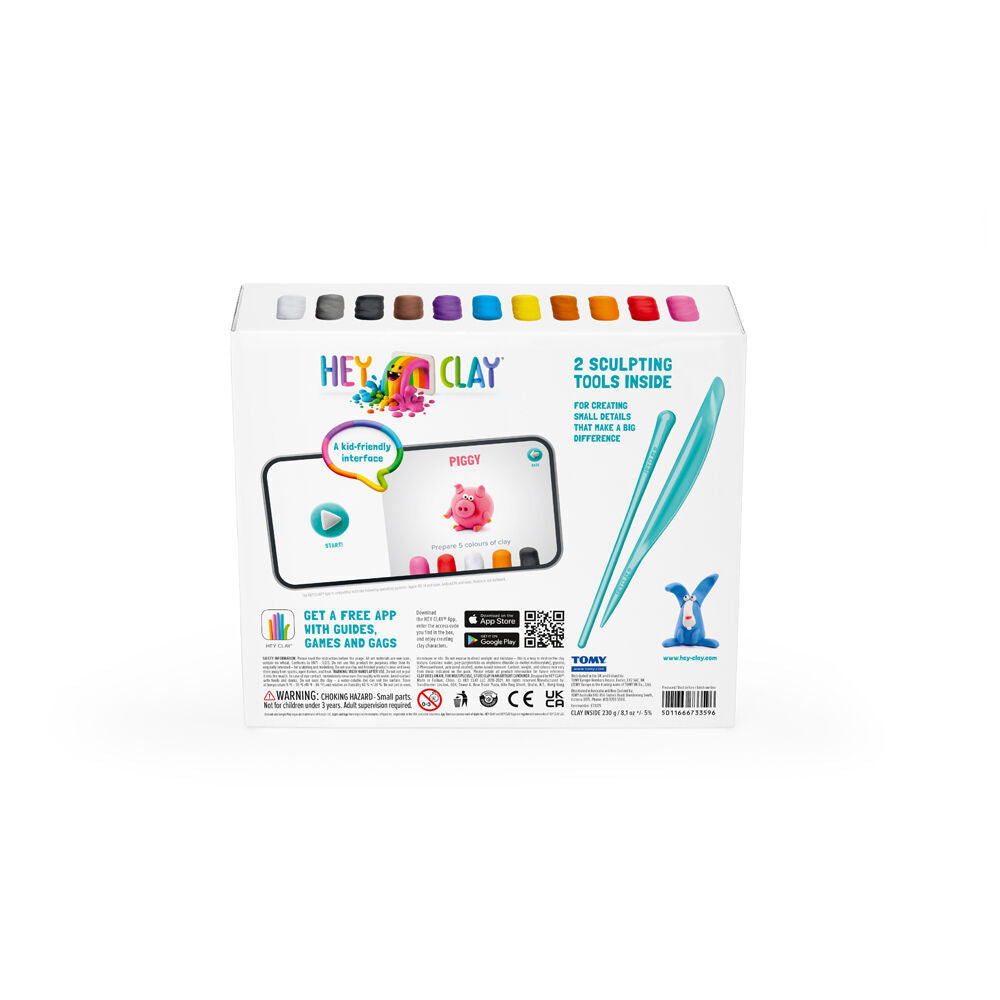 Hey Clay Animals Theme Modelling Set w/15 Colour Cans & 2 Tools 3y+ (2 Pack) — image 6