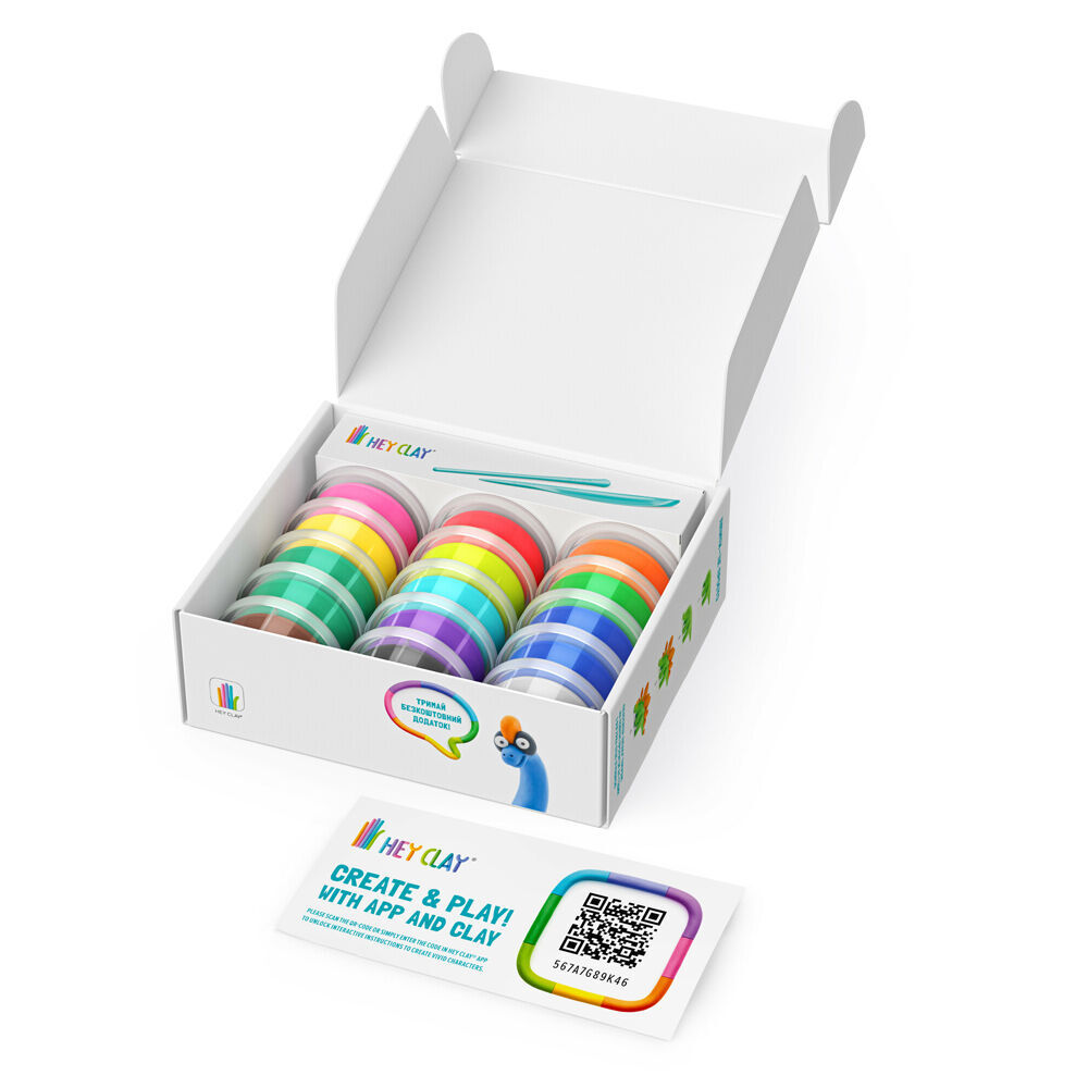Hey Clay Dinos Theme Modelling Set w/15 Colour Cans & 2 Tools 3y+ (2 Pack) — image 4