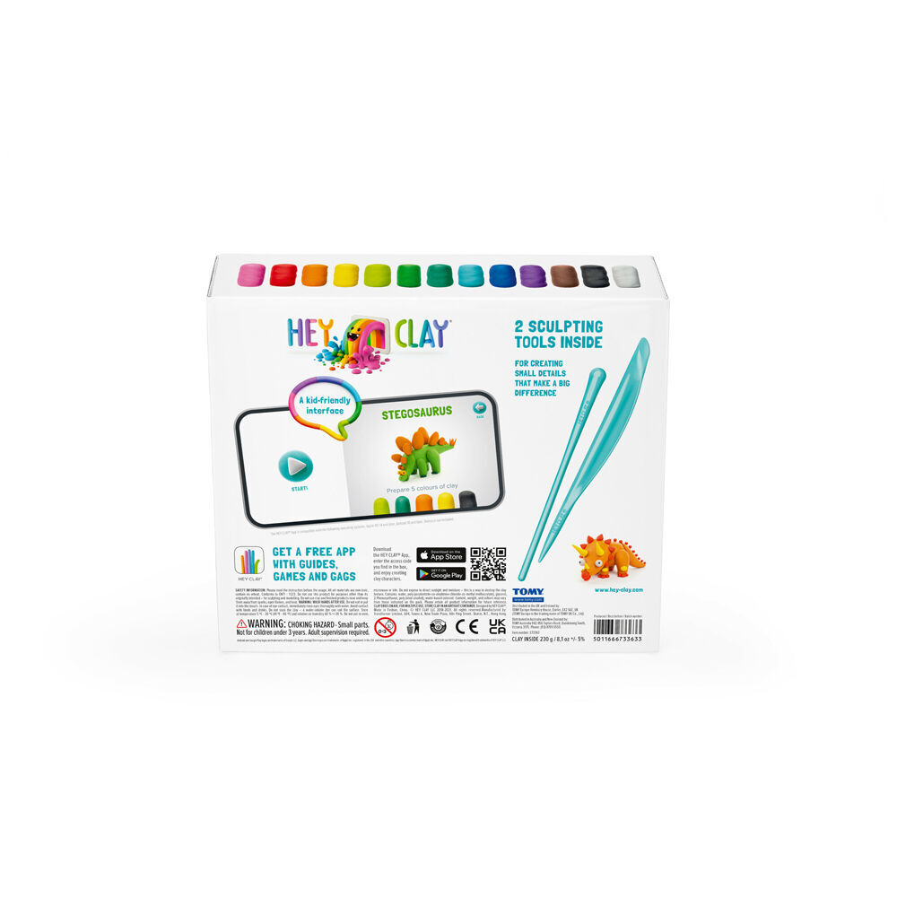 Hey Clay Dinos Theme Modelling Set w/15 Colour Cans & 2 Tools 3y+ (2 Pack) — image 6