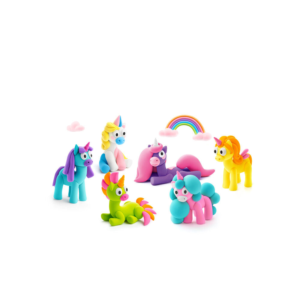 Hey Clay Rainbow Unicorns Craft Set Toy 22x19cm Kids 3y+ (15 Pieces) — image 4
